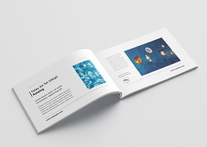 Yatay A4 Tel dikişli katalog cafe restoran