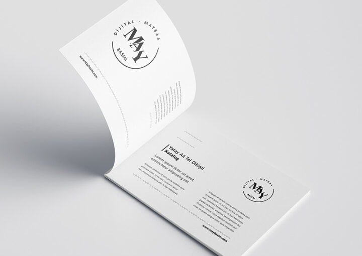 Yatay A4 Tel dikişli katalog cafe restoran