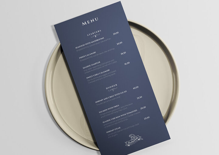 Cafe, Restoran Menü